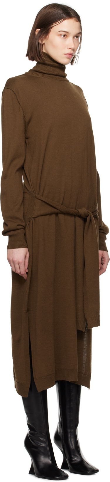 Kjole LEMAIRE Midi Knit Dress Brun | DR1082 LK087, 1