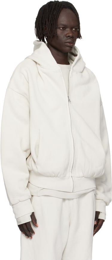 Sweatshirt Entire Studios Entire Studios Thermal Zip-Up Hoodie Hvid | ES2488RI, 4
