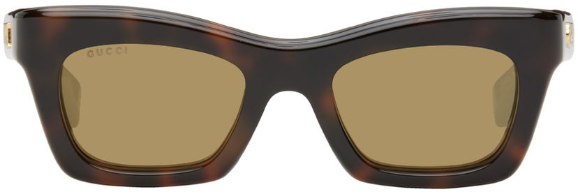 Solbriller Gucci Brown Rectangular Sunglasses Brun | GG1773S