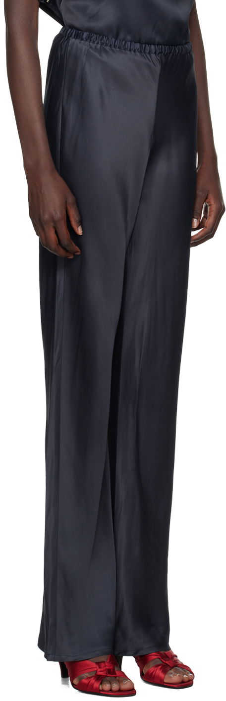 Bukser Baserange Satin Trousers Mørkeblå | TRDY-VI-WI24, 1