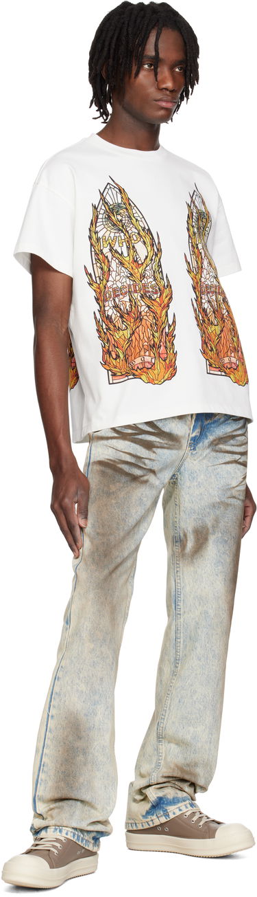 T-shirt Who Decides War Who Decides War Flame Glass T-Shirt Hvid | 1110030001SE25, 3