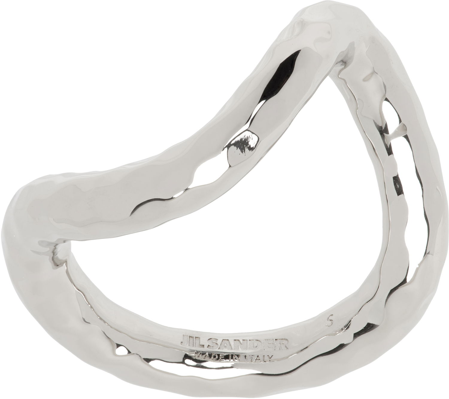 Ring Jil Sander Jil Sander Hammered Ring Metalisk | J30UQ0039_P6959, 0