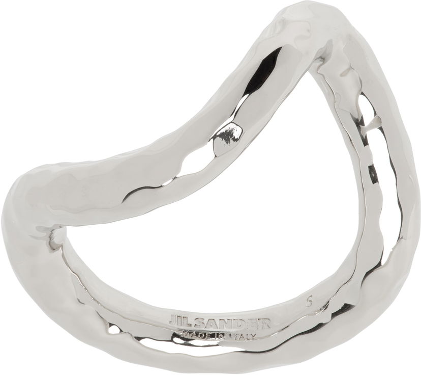 Ring Jil Sander Jil Sander Hammered Ring Metalisk | J30UQ0039_P6959