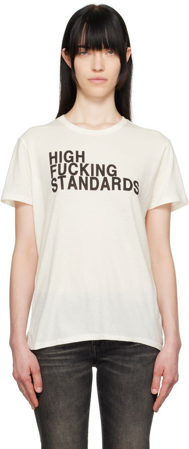 T-shirt R13 R13 'High F*cking Standards' T-Shirt Hvid | R13WK001-K117B, 0