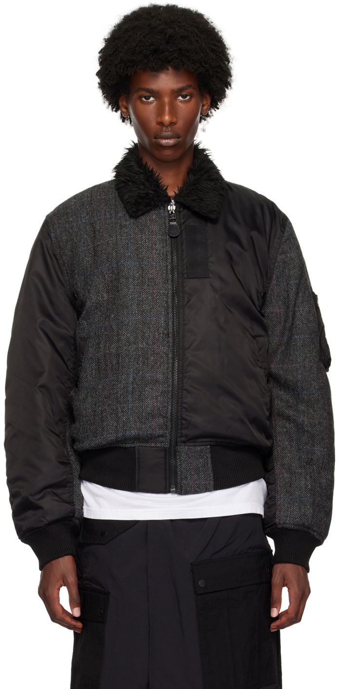 Bomberjakke Maharishi Wool Flight Jacket Sort | 5332, 0