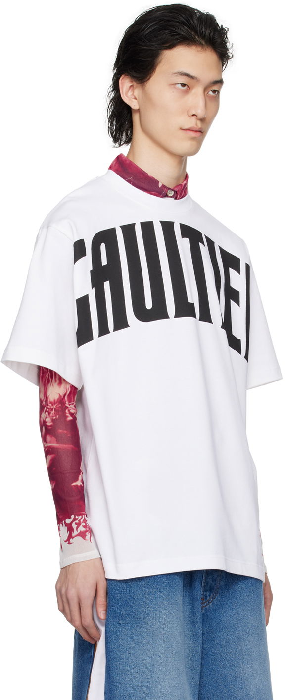 T-shirt Jean Paul Gaultier Jean Paul Gaultier 'The Large Gaultier' T-Shirt Hvid | 24/25-U-TS065I-J055-0100, 1