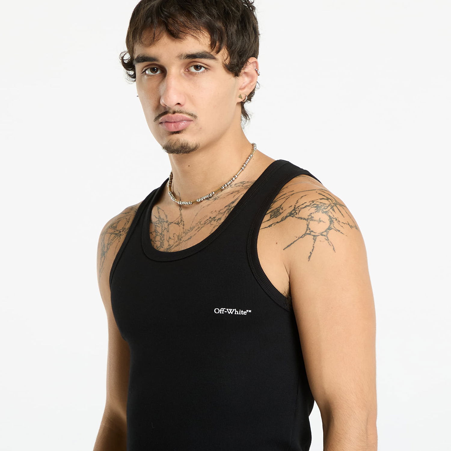 Tanktop Off-White Off-White Bookish Rib Tank Top Sort | OMUY006C99JER0021001, 1