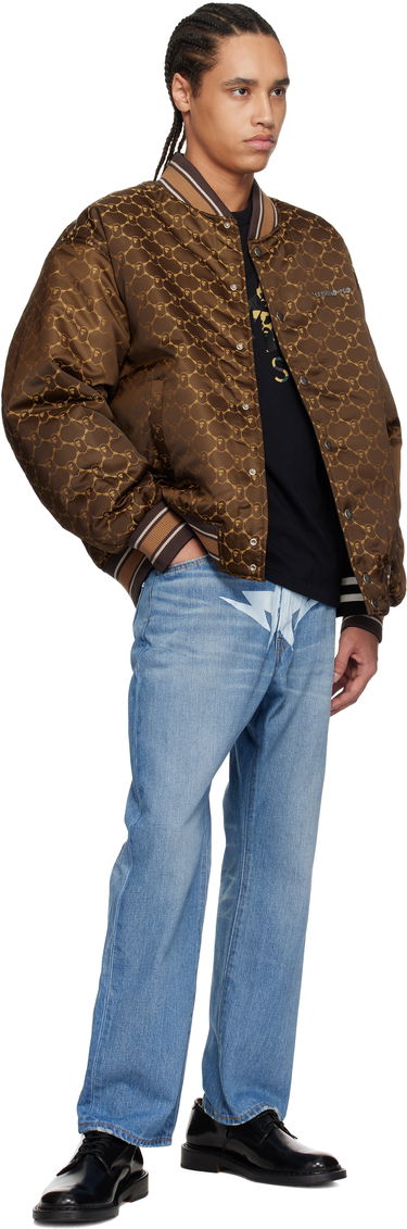 Bomberjakke BAPE BAPE ABC Camo Jacquard Reversible Bomber Jacket Brun | 001HJL301301M, 4