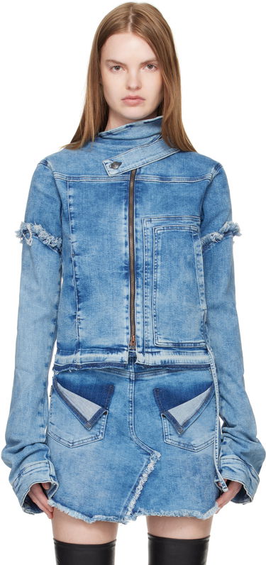Jakke Ottolinger Ottolinger Drape Collar Denim Jacket Blå | 117-701017-01, 0