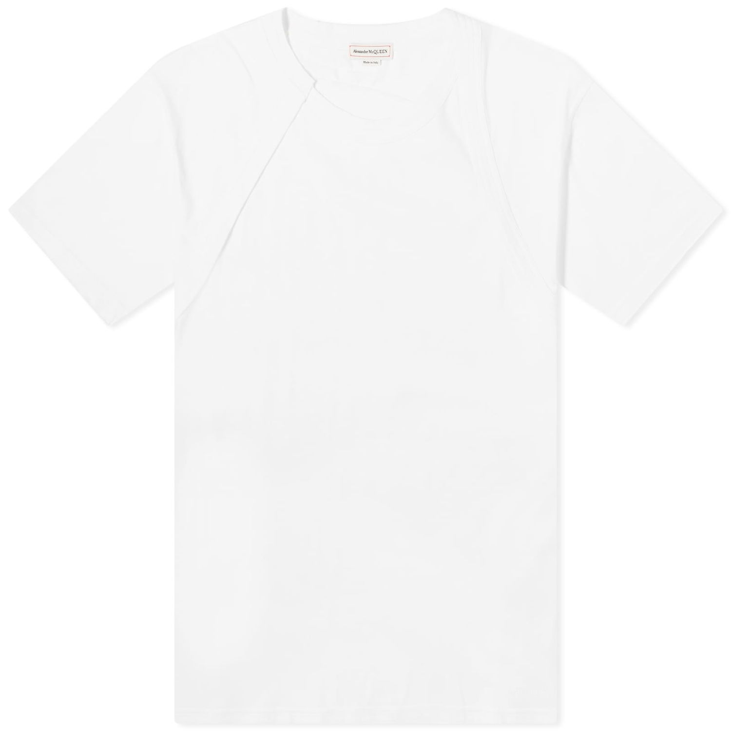 T-shirt Alexander McQueen Raw Harness T-Shirt Hvid | 770850QXAAE-9000, 0