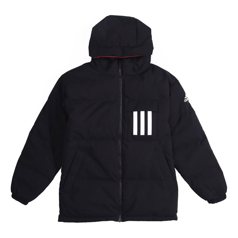 Puffer jakke adidas Originals Reversible Hooded Down Jacket Sort | EH4011