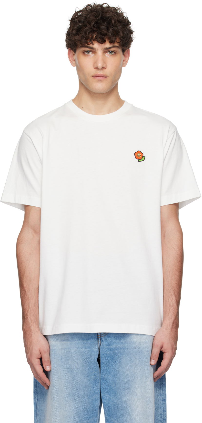 T-shirt KENZO Pop Embroidered T-Shirt Hvid | FF55TS5284SG