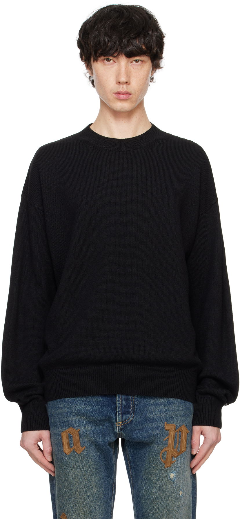 Sweater Palm Angels Sweater Sort | PMHE054F24KNI0021003