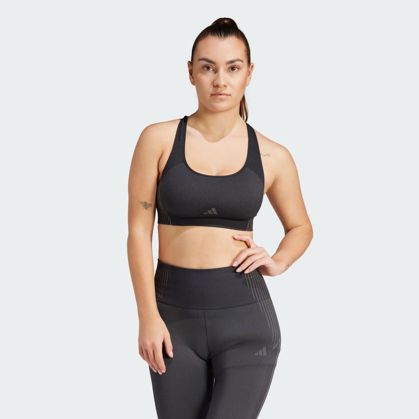 Bh adidas Performance Aeroknit Light-Support Bra Sort | IQ3375