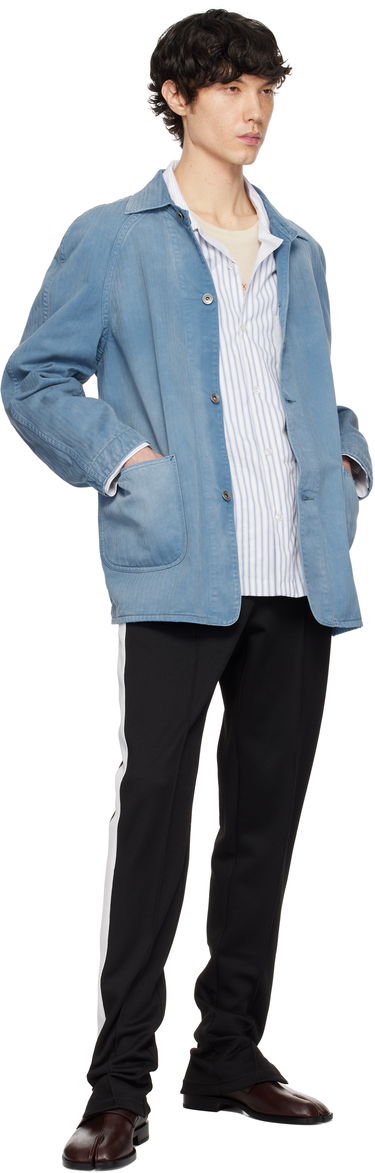Jakke Maison Margiela Maison Margiela Distressed Caban Denim Jacket Blå | S50AM0635 M30024, 3