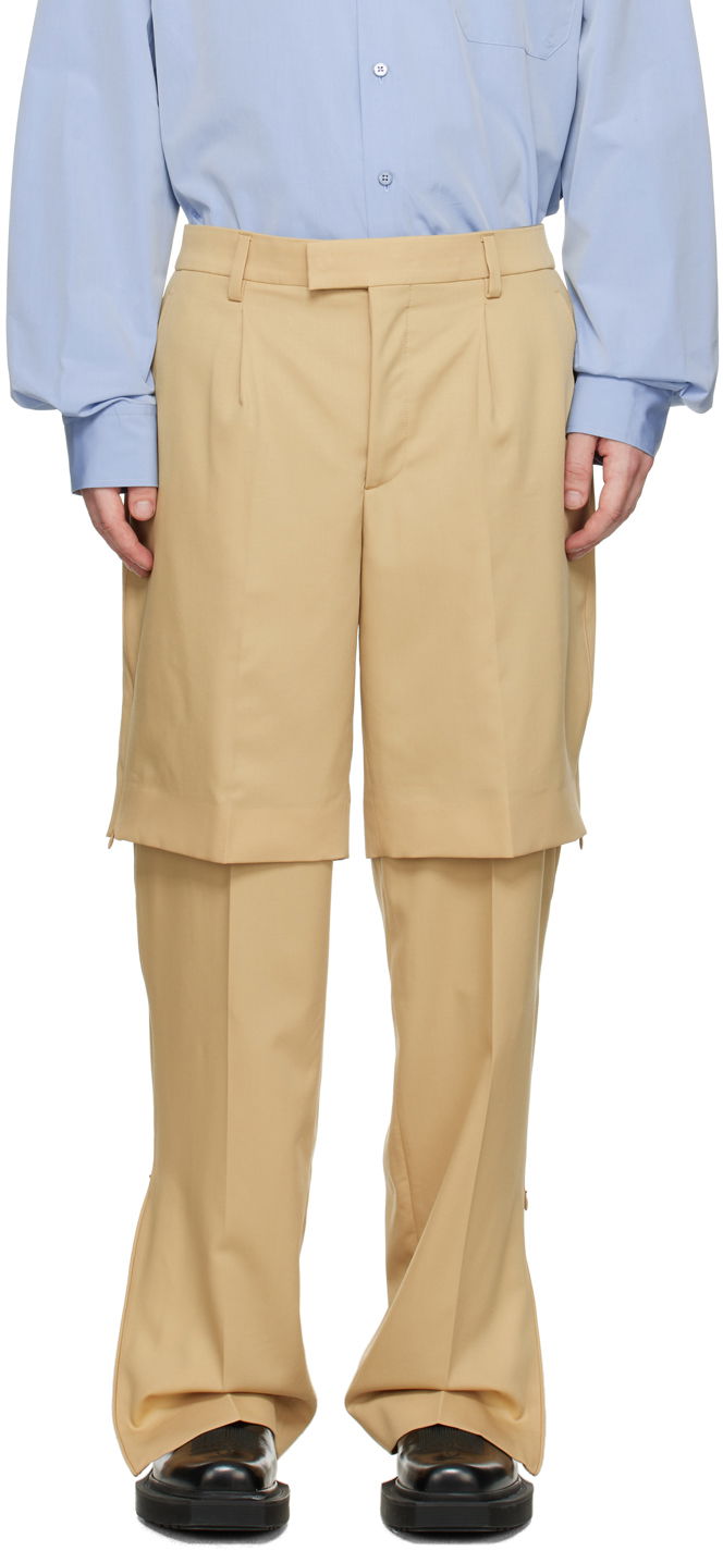 Bukser VETEMENTS Layered Trousers Beige | VL16PA340S