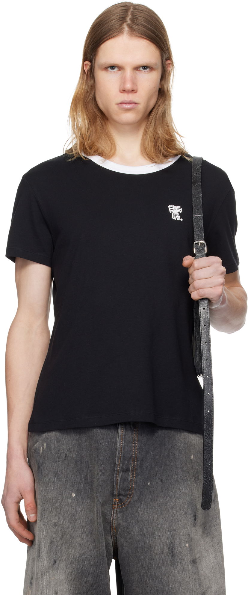 T-shirt Acne Studios Acne Studios Regular Fit T-Shirt Sort | CL0318-