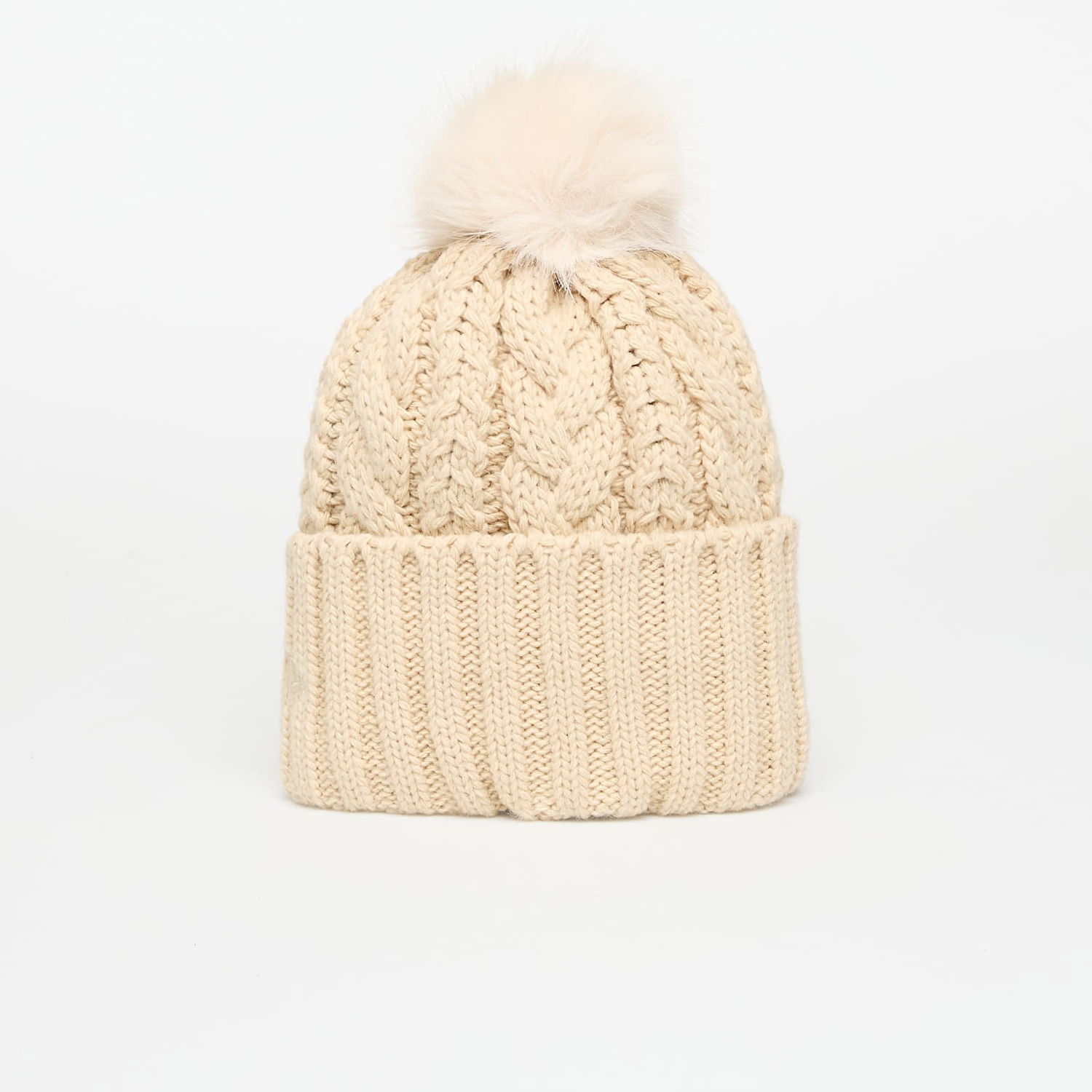 Beanie New Era New York Yankees MLB Cable Knit Beanie Beige | 60691288, 1