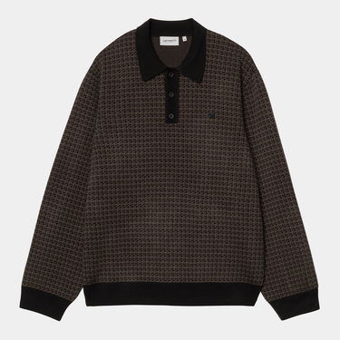 Polo skjorte Carhartt WIP L/S Lowis Polo Houndstooth Flerfarvet | I035395_10, 3