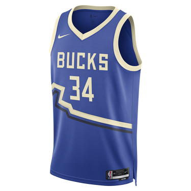 Jersey Nike Dri-FIT NBA Swingman Giannis Antetokounmpo City Edition Basketball Jersey Blå | FQ4349-481, 1