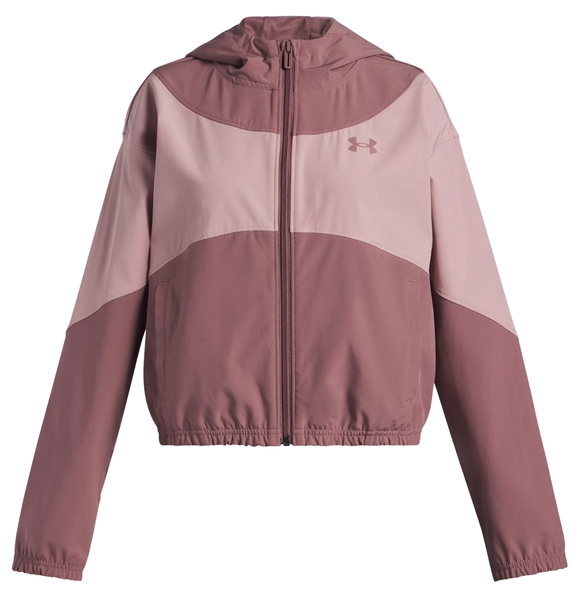 Vindjakke Under Armour Rival Woven Colorblock Hooded Jacket Lyserød | 6004181-651, 0