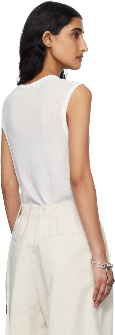 Tanktop Ann Demeulemeester Ann Demeulemeester Biba Sleeveless Tank Top Hvid | 2510-W-JTO05-FA570-002, 2