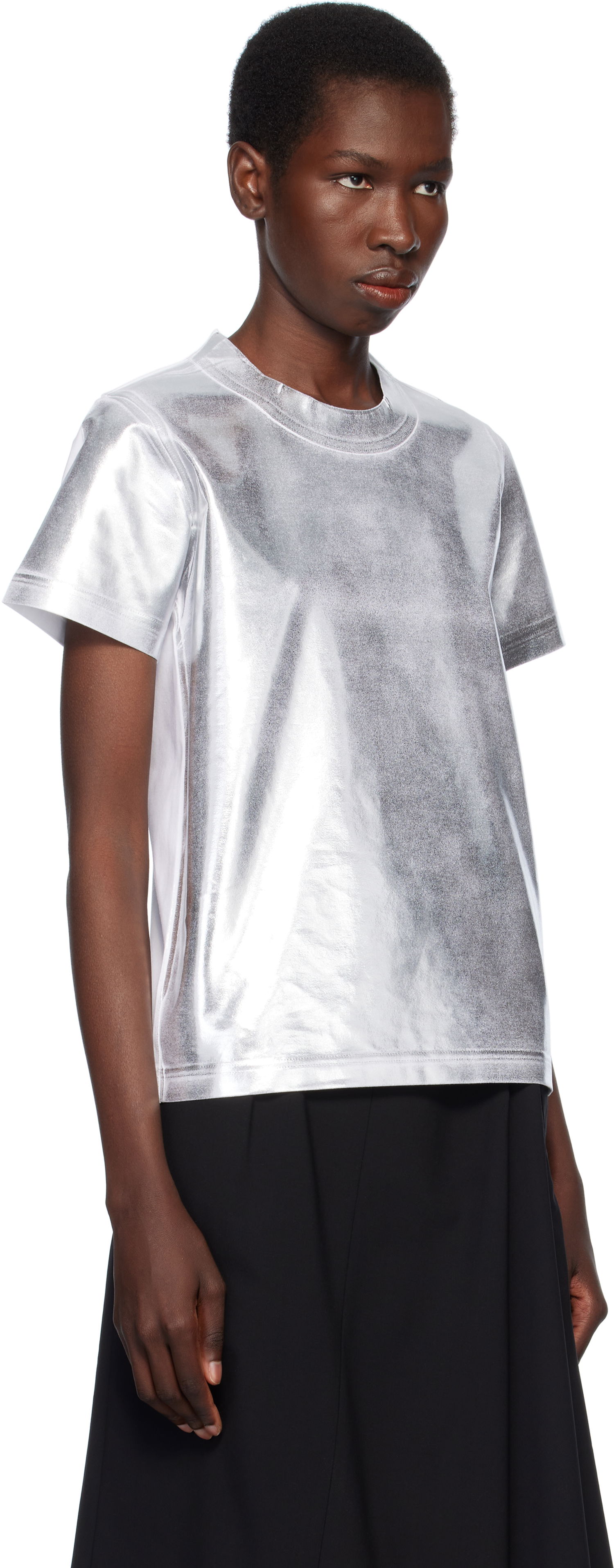 T-shirt Junya Watanabe Junya Watanabe Hyper Density Jersey T-Shirt Metalisk | JO-T037-051, 1