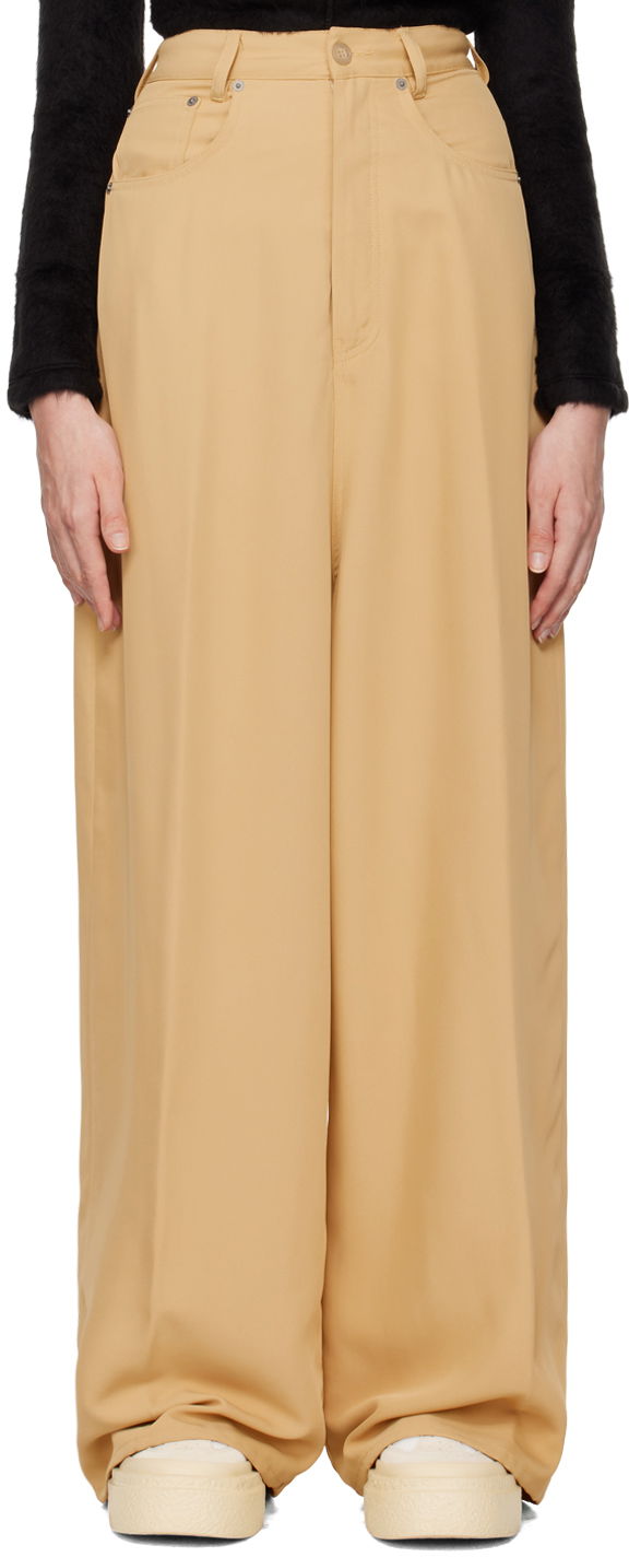 Bukser Maison Margiela Fluid Viscose Twill 5 Pocket Trousers Gul | S62LB0173 M35225, 0