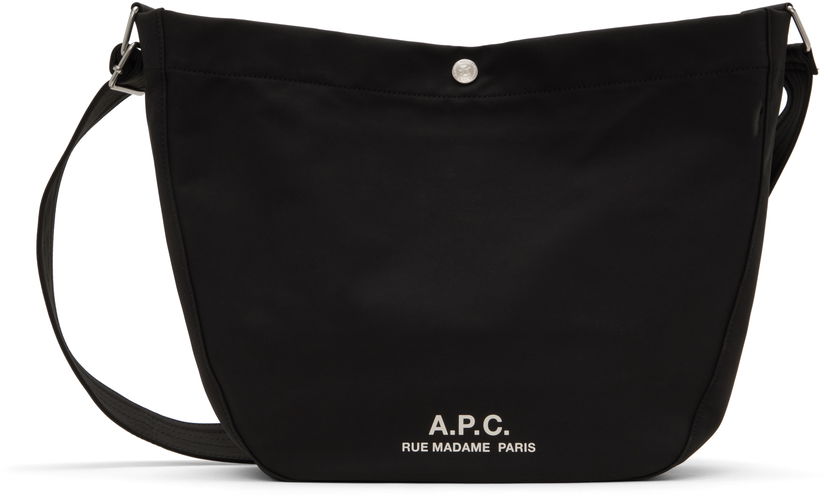 Skuldertaske A.P.C. Black Journal Crossbody Bag Sort | PSAKR-M61939