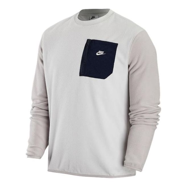 Sweater Nike Fleece Sweatshirt with Pocket Grå | FD2376-025, 0