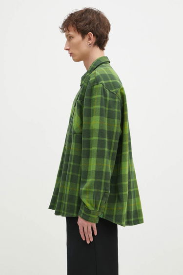 Skjorte WOOD WOOD Wood Wood Day Heavy Flannel Shirt Relaxed Fit Grøn | 10325302.5167, 1