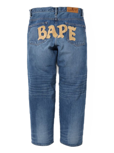 Jeans BAPE Relaxed Fit Denim Jeans Mørkeblå | 1I80-150-004