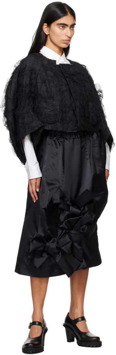 Nederdel Comme des Garçons Comme des Garçons Satin Midi Skirt with Bow Detail Sort | GN-S016-051, 3