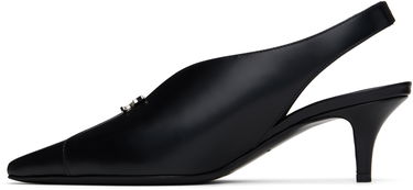 Sneakers og sko Courrèges Slingback Leather Heels Sort | 324SPP015CV0033, 2