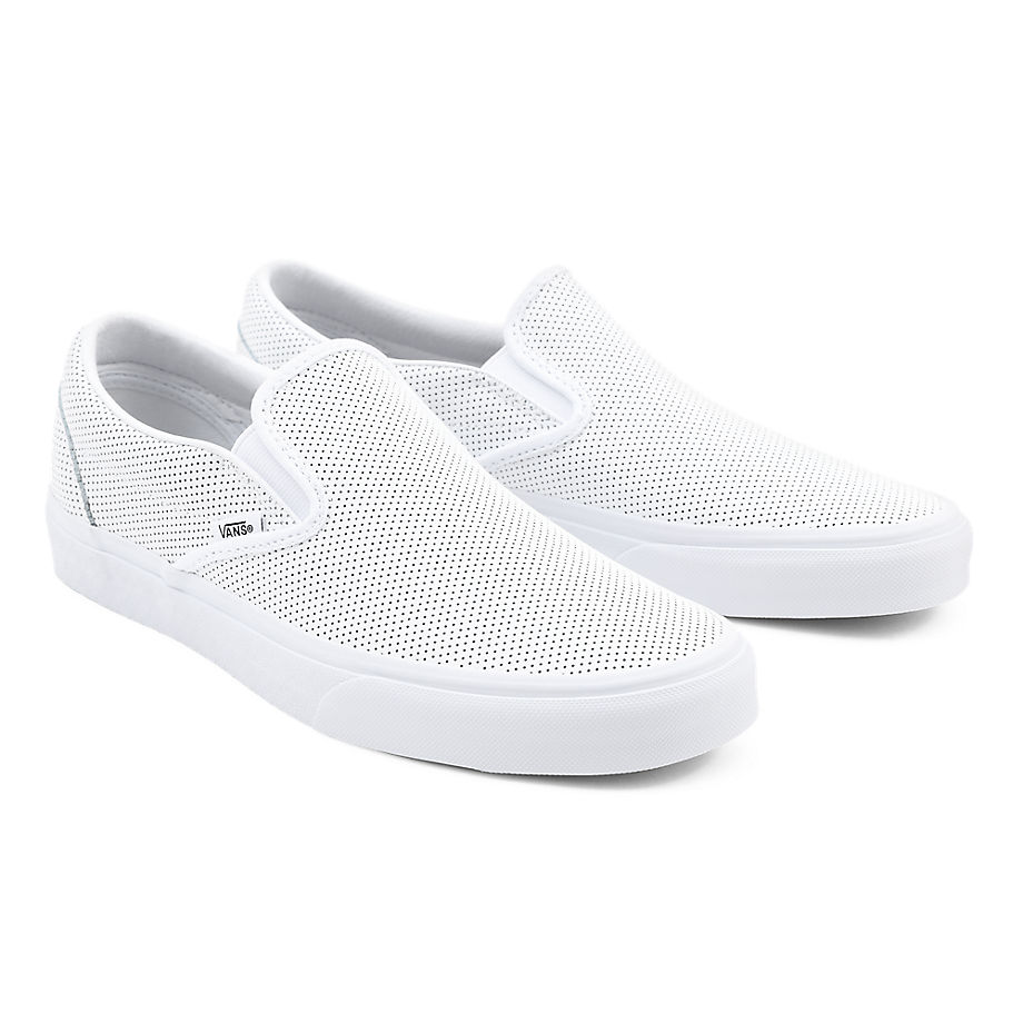 Sneakers og sko Vans Vans Classic Slip-On Perf Leather Hvid | VN000XG8DJ7, 0