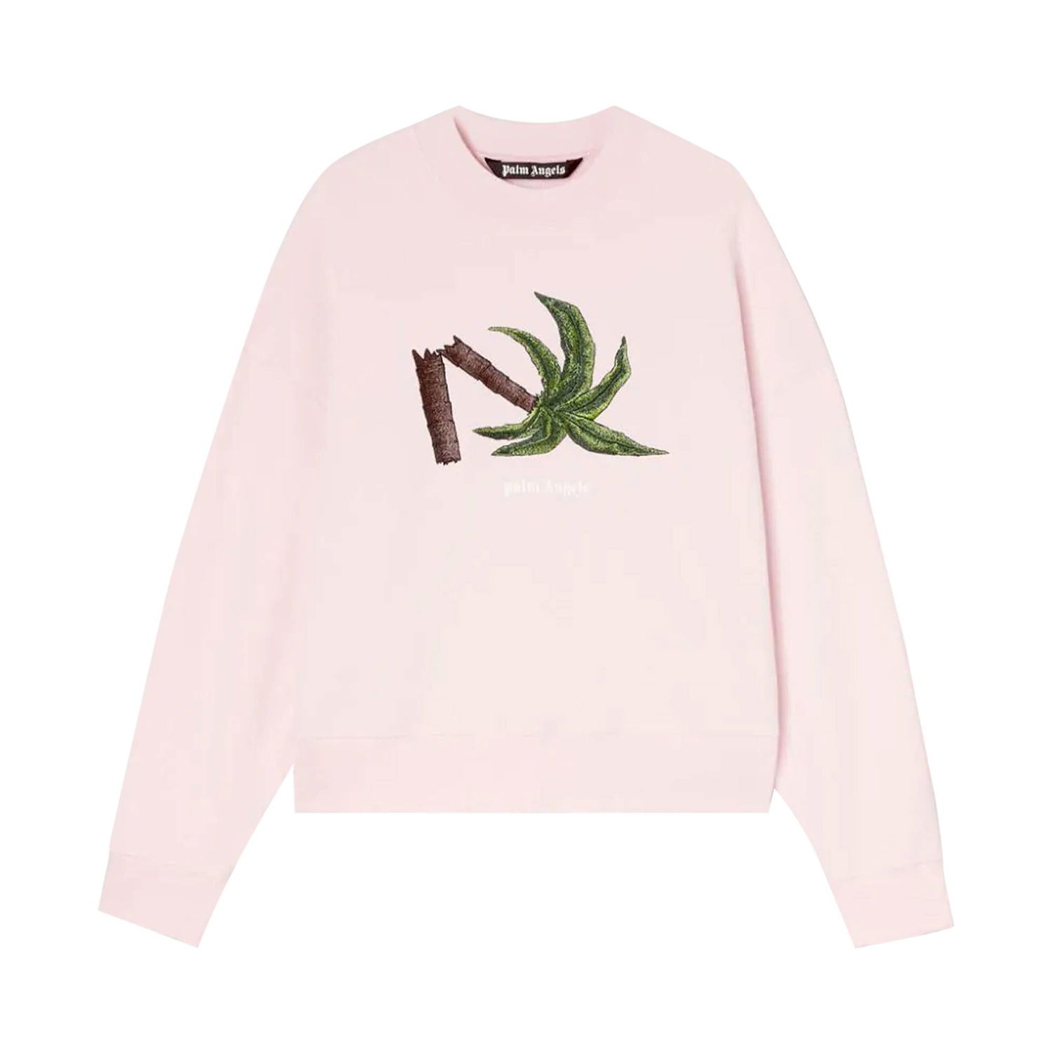 Sweater Palm Angels Broken Palm Crewneck Lyserød | PMBA026S22FLE0133055, 1