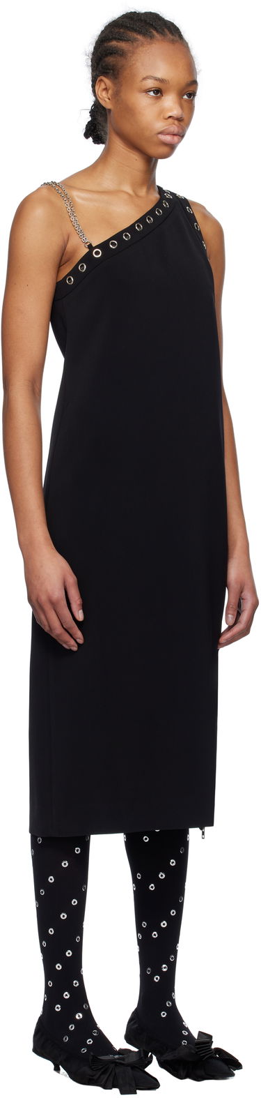 Kjole We11done We11done Unbalanced Midi Dress Sort | WD-OP0-25-130-W-BK, 1