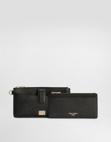 Tegnebog Dolce & Gabbana Dauphine Calfskin Card Holder With Wristlet Sort | BI3335A100180999, 3