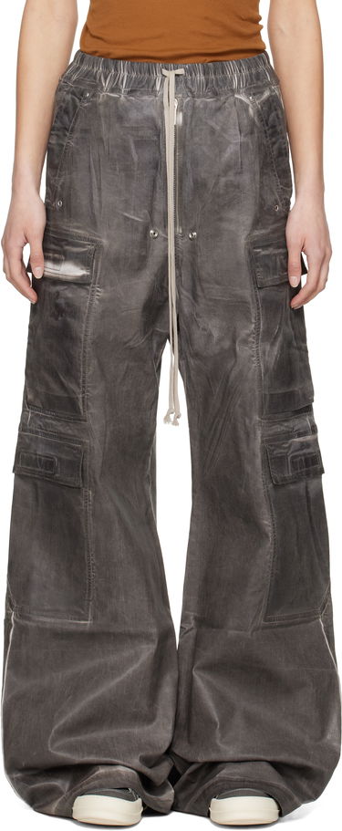 Cargo bukser Rick Owens Rick Owens DRKSHDW Hollywood Double Jumbo Bela Denim Cargo Pants Grå | DS01E3324 SCF, 0