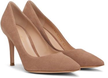 Sneakers og sko Gianvito Rossi Gianvito 85 Suede Pumps Beige | G24580-85RIC-CAM, 3