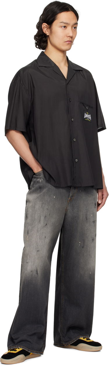 Skjorte Ambush AMBUSH Satin Short Sleeve Shirt Sort | 12115311, 3