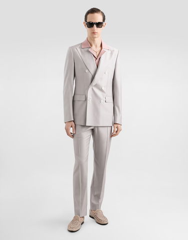 Træningsdragt Dolce & Gabbana Dolce & Gabbana Deconstructed Double-breasted Wool And Silk Suit Grå | GK021TFU3H1F0372, 1