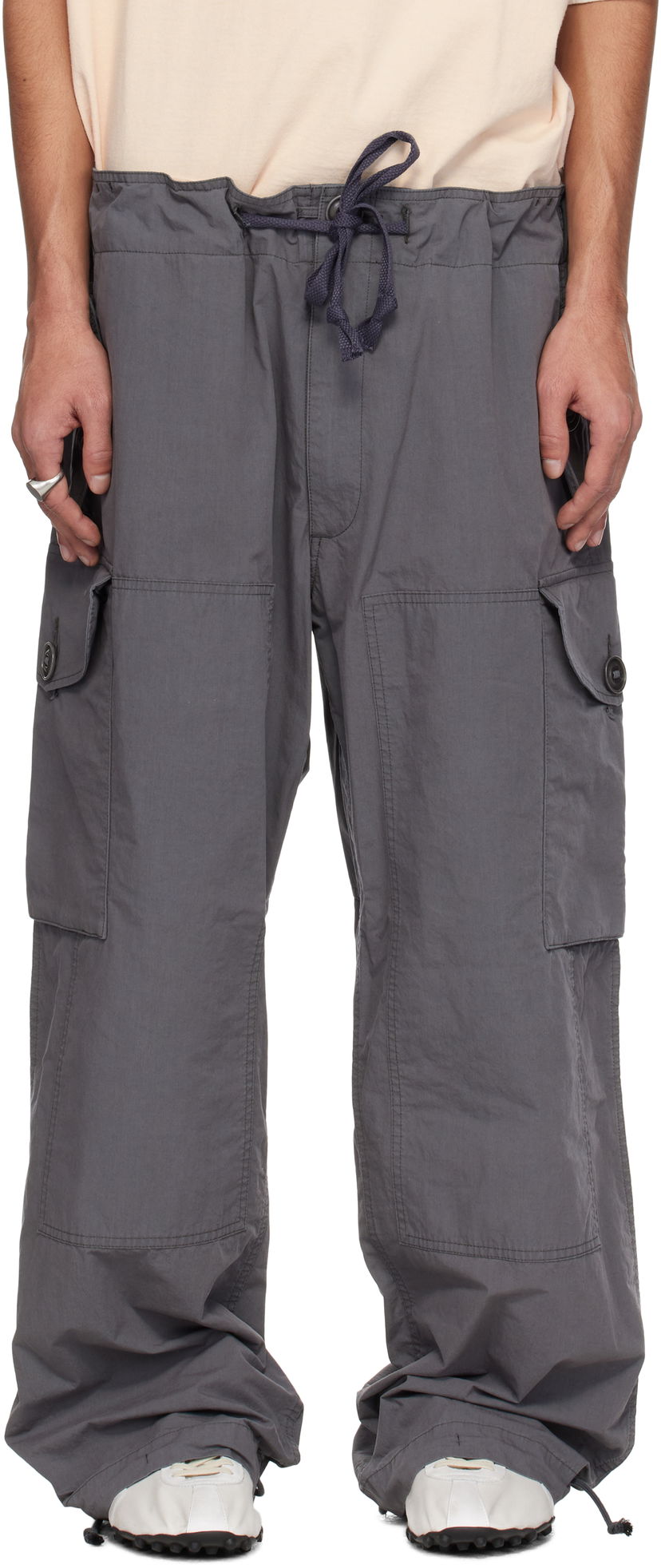 Cargo bukser Maison Margiela Maison Margiela Drawstring Cargo Pants Grå | S50KA0670 M35289