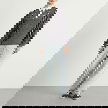 Polo skjorte adidas Originals Wicons Striped Knit Long Sleeve Polo Grå | KS5442, 4