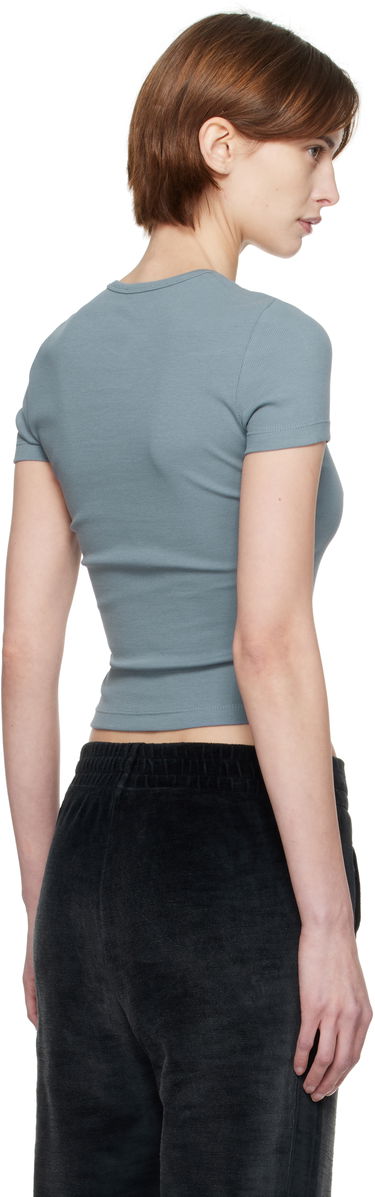 Crop top Diesel Diesel T-Ele-Long-D Ribbed Cropped T-Shirt Blå | A14961 0EJAI, 2