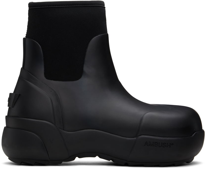 Regnfrakke Ambush AMBUSH Rubber Boots Sort | BWIE003F24MAT0011010
