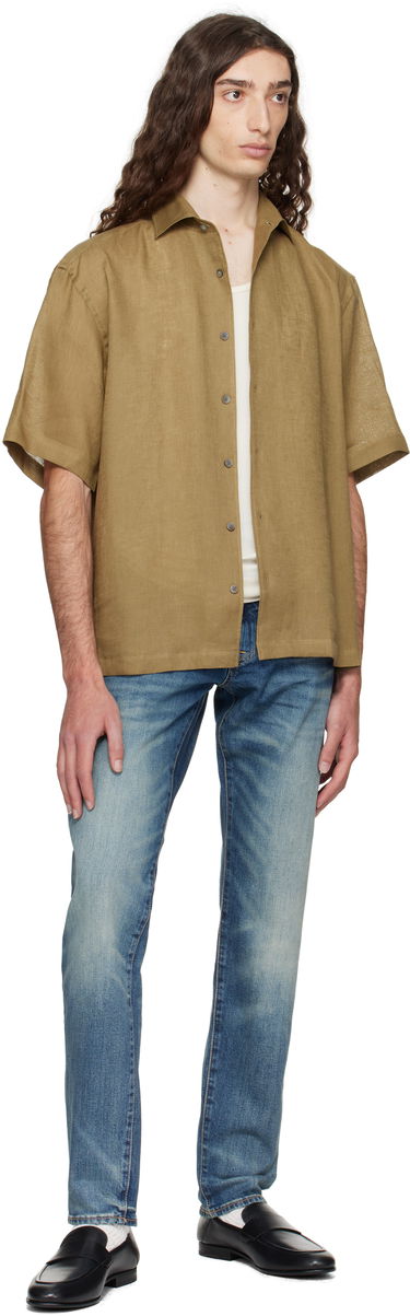Jeans BOSS BECKHAM x BOSS Slim-Fit Vintage-Wash Jeans Blå | 50549119, 4