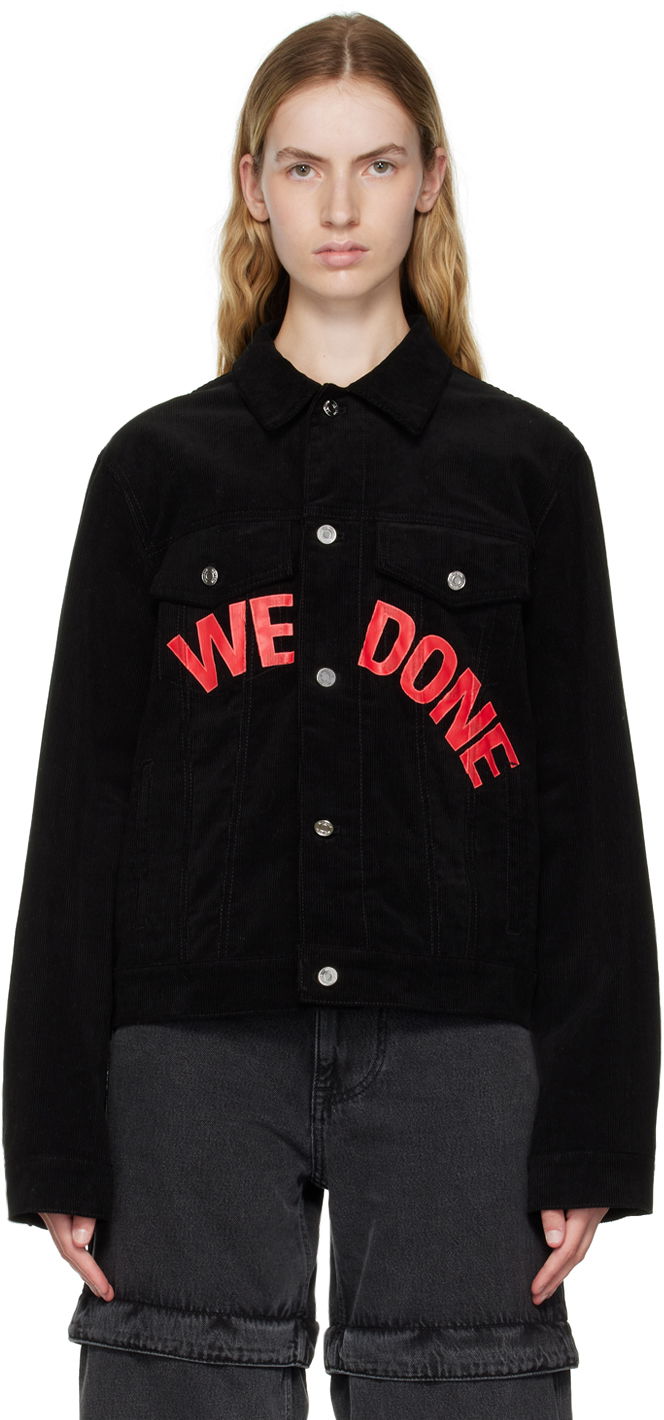 Bomberjakke We11done We11Done Corduroy Jacket Sort | WD-DJ3-22-375-U-BK