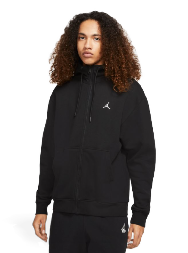 Sweatshirt Jordan Essentials Fleece Full-Zip Hoodie Sort | DA9810-010