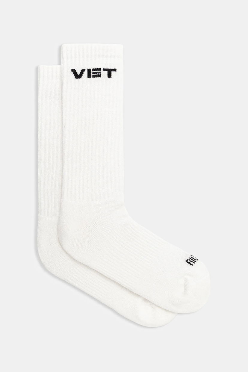 Sokker VETEMENTS Vet Crew Socks Hvid | UH76SO250W